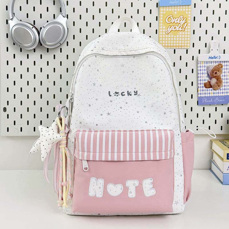 Verspielter Sternen-Print Rucksack