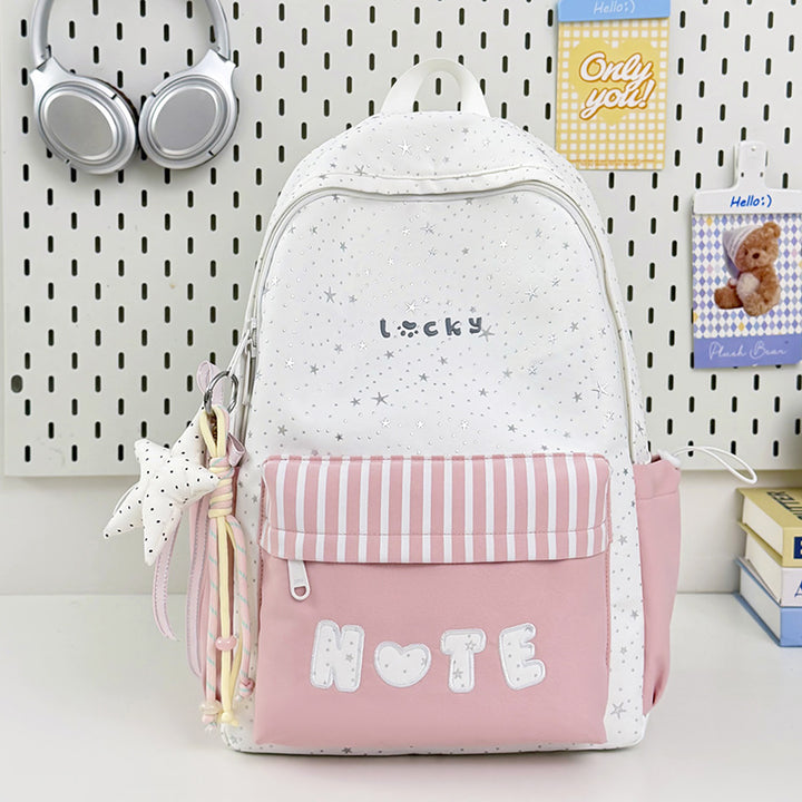Verspielter Sternen-Print Rucksack