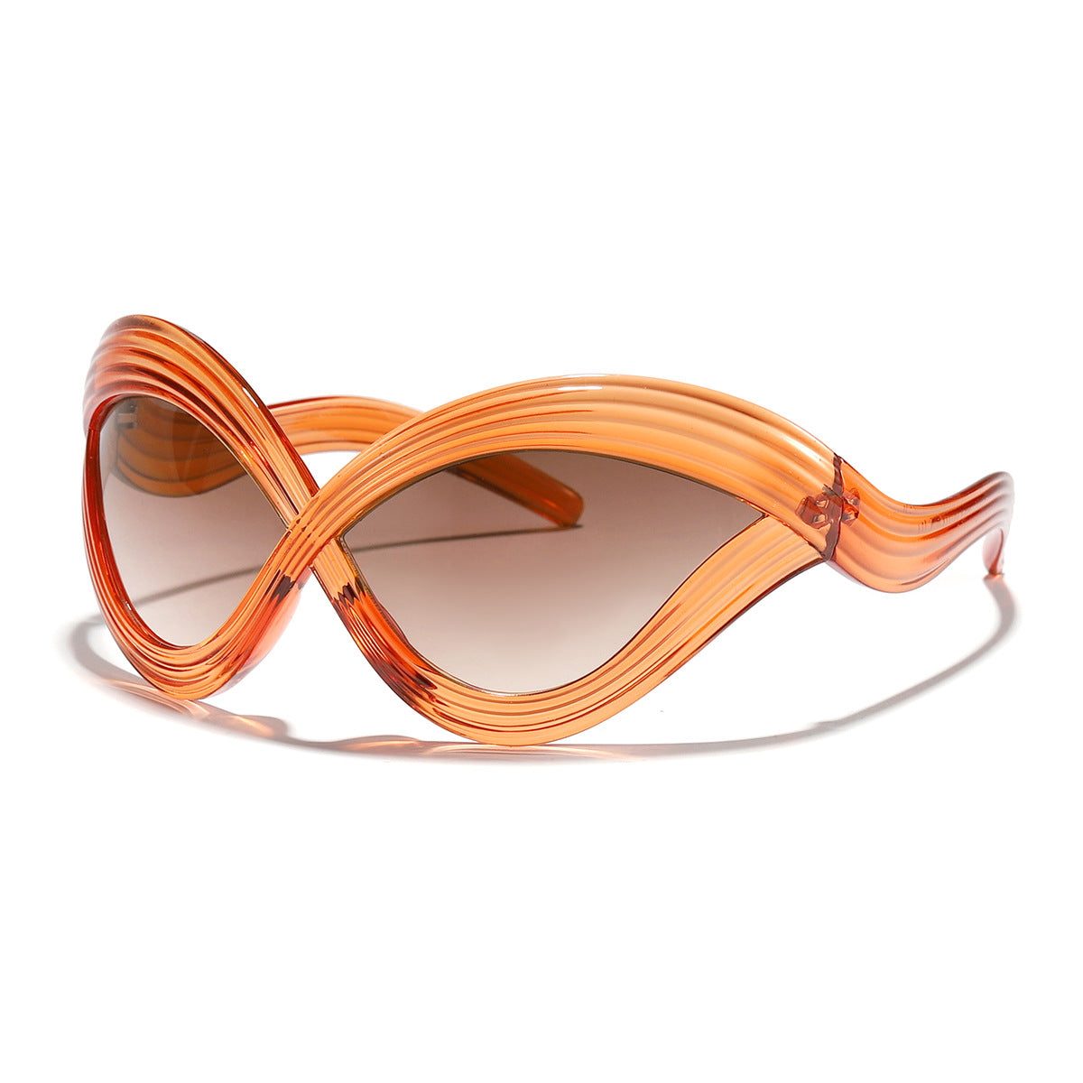 Damen modische Sonnenbrille mit innovativem Wellenrahmen Karnz