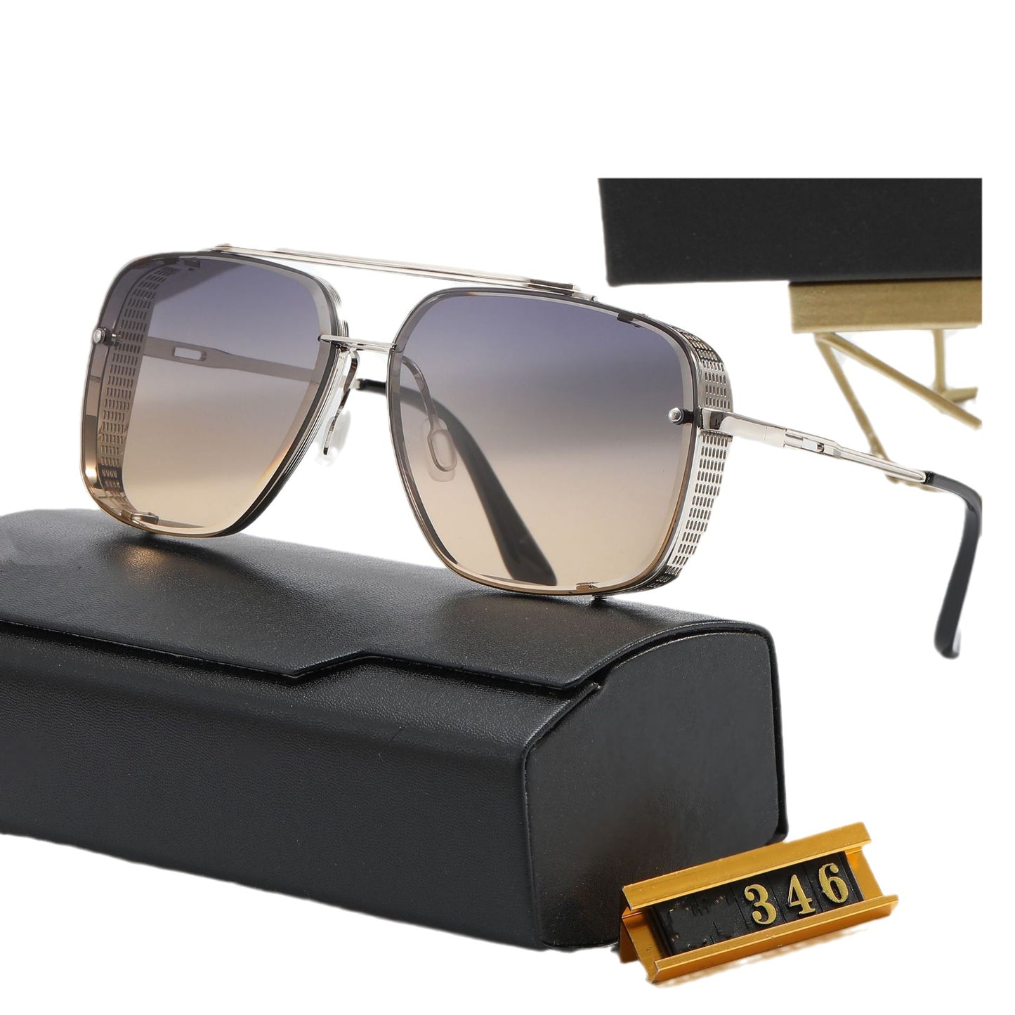Damen Designer-Sonnenbrille mit stilvollem eckigem Rahmen und UV-Schutz Karnz