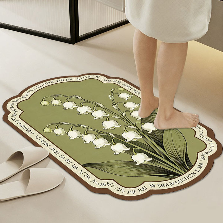 Weiche floral-musterte Komfort Badezimmermatte