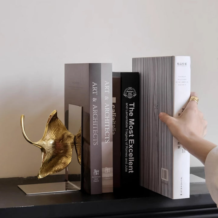Dekorative blattförmige Buchstützen