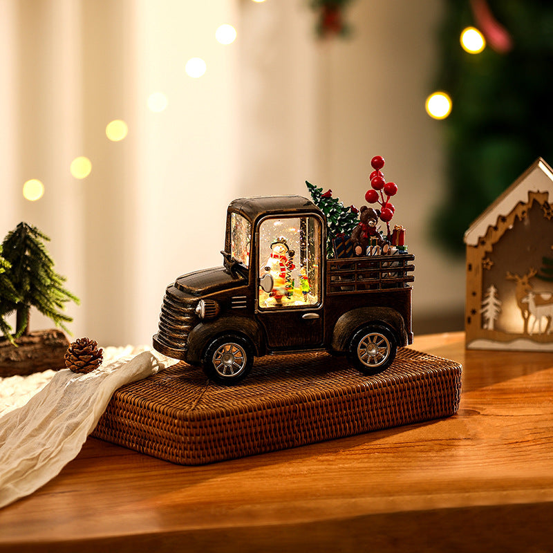 Dekoratives Lkw Modell mit Weihnachtsbeleuchtung Karnz