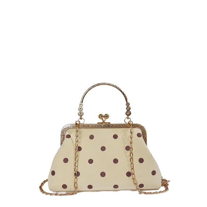 WoVintage Elegante Polka Dot Abend-Clutch Karnz