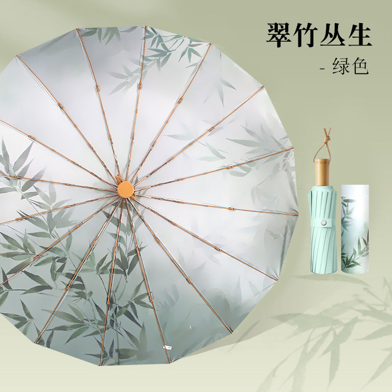Damen Faltbarer Regenschirm mit Blumenmotiv Karnz