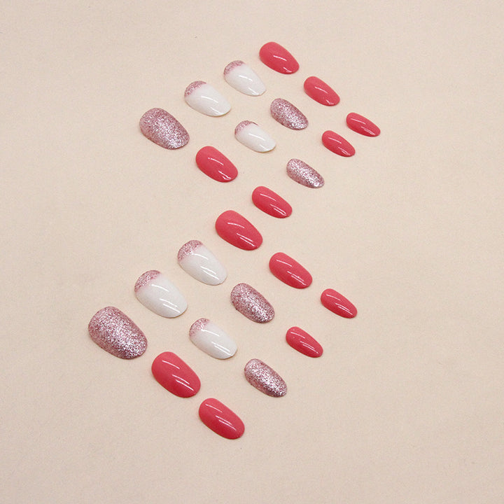 Glitzerndes Press-On Nagelkunst Set Karnz