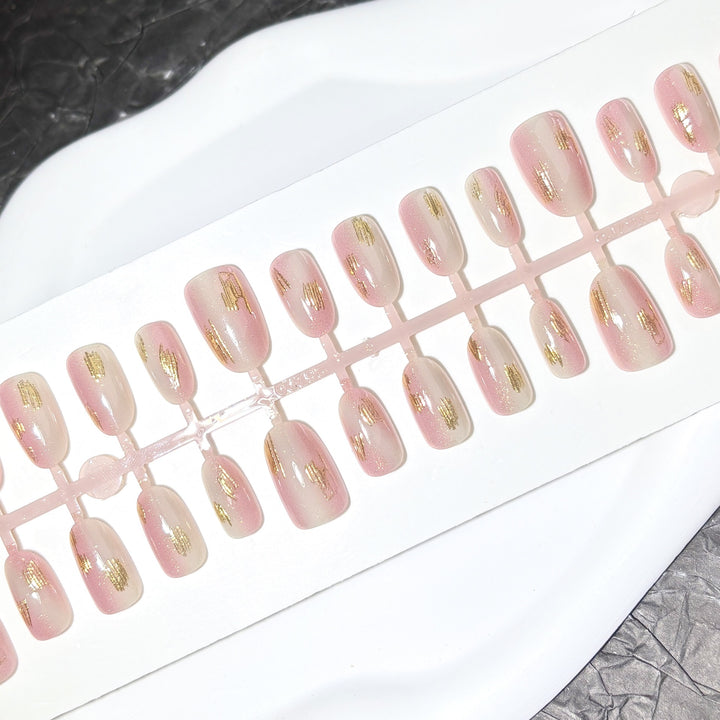 Elegantes Glitzerndes Press-On Nail Art Set