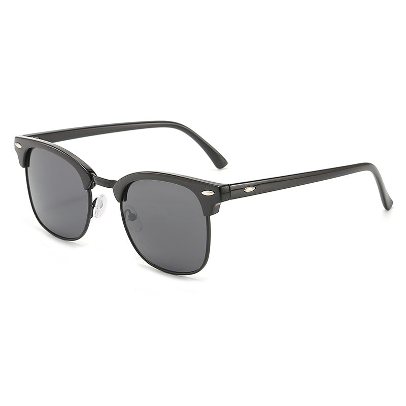 Damen modische Retro-Sonnenbrille mit metallischem Rahmen Karnz
