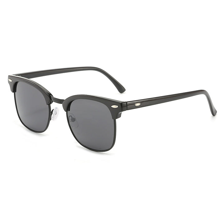 Damen modische Retro-Sonnenbrille mit metallischem Rahmen Karnz