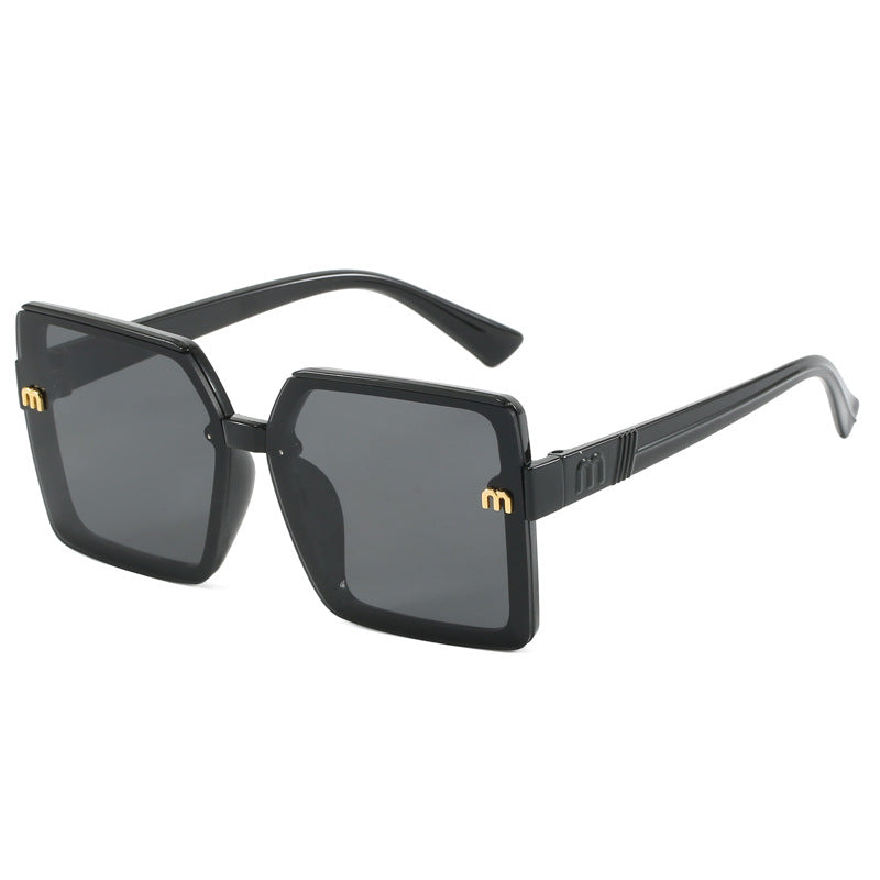 Damen modische quadratische Sonnenbrille mit verspiegeltem Verlauf Karnz