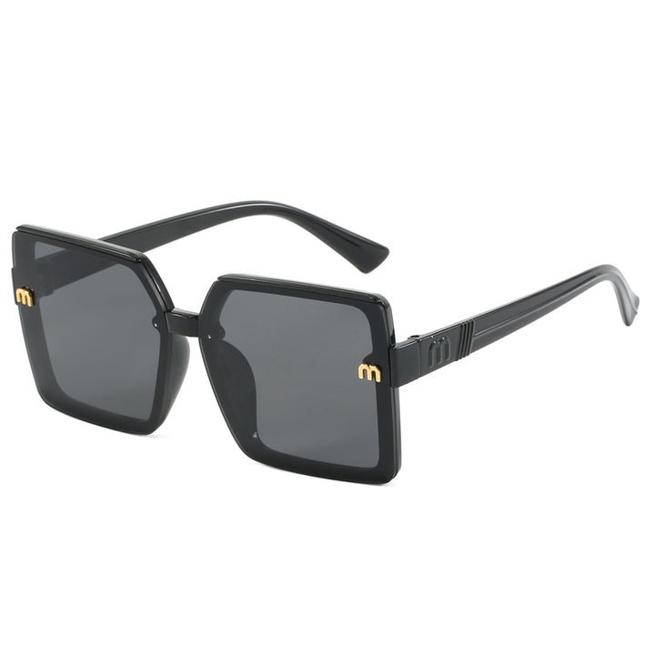 Damen modische quadratische Sonnenbrille mit verspiegeltem Verlauf Karnz