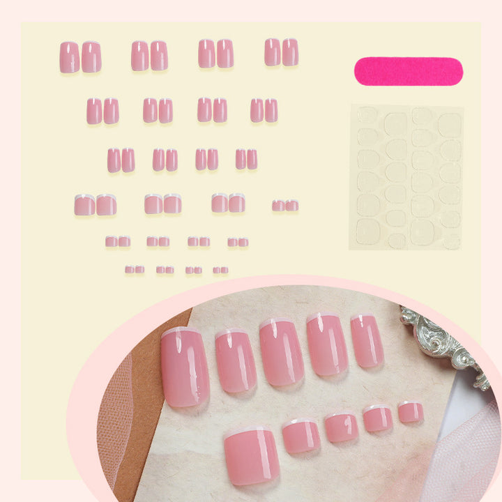 Elegante French Tip Press-On Nails Set Karnz