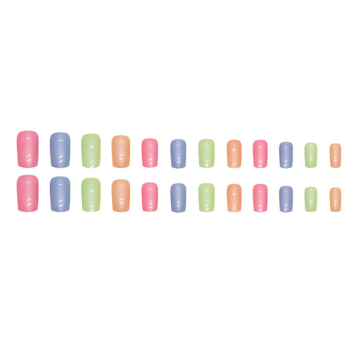 Iridescent Metallic Press-On Nail Set Karnz