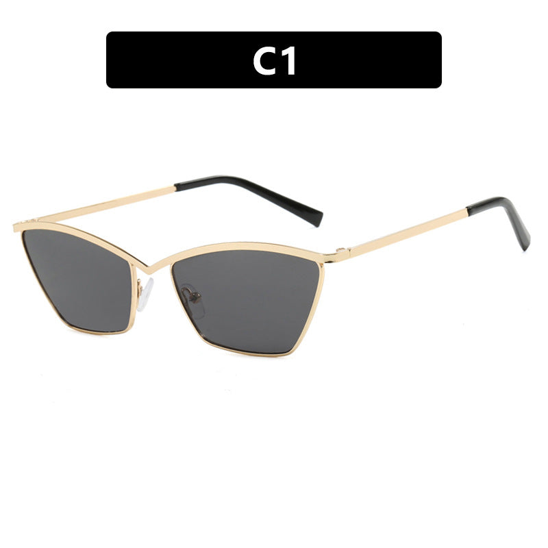 Damen Cat-Eye Sonnenbrille mit stylischem Metallrahmen und UV-Schutz Karnz