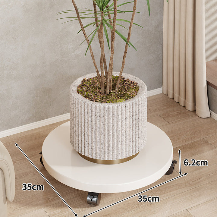 Runder Holzkugelrollen Pflanzen Caddy