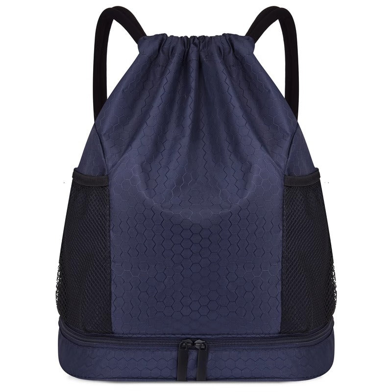 Leichter Hexagonmuster Kordelzug Rucksack Karnz