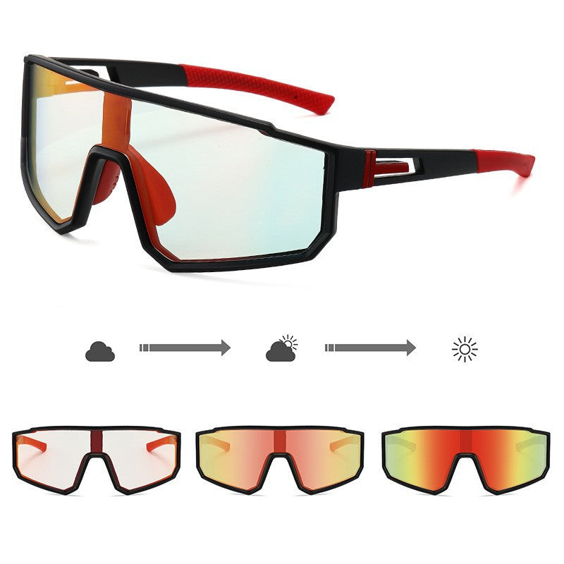 Unisex Sportliche Performance-Sonnenbrille mit intelligentem Lichtwechsel Karnz