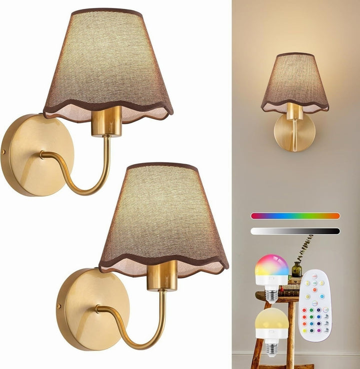Moderne Stoff Wandlampe
