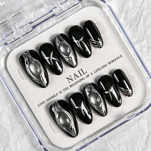 Abstract Pattern Press-On Nails
