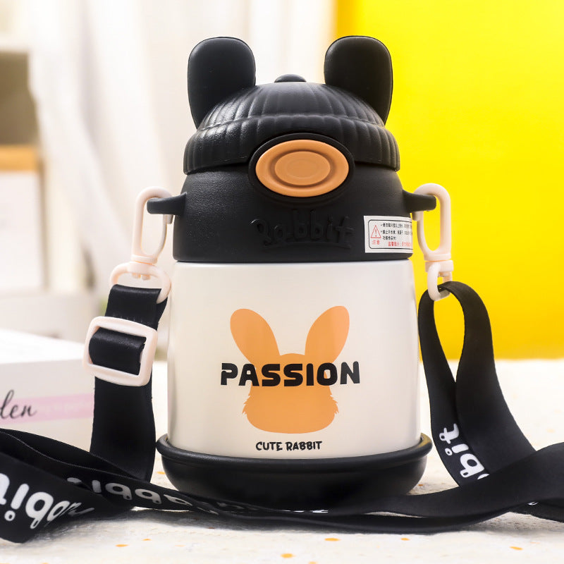 Damen Isolierte Trinkflasche mit niedlichem Hasen-Design Karnz