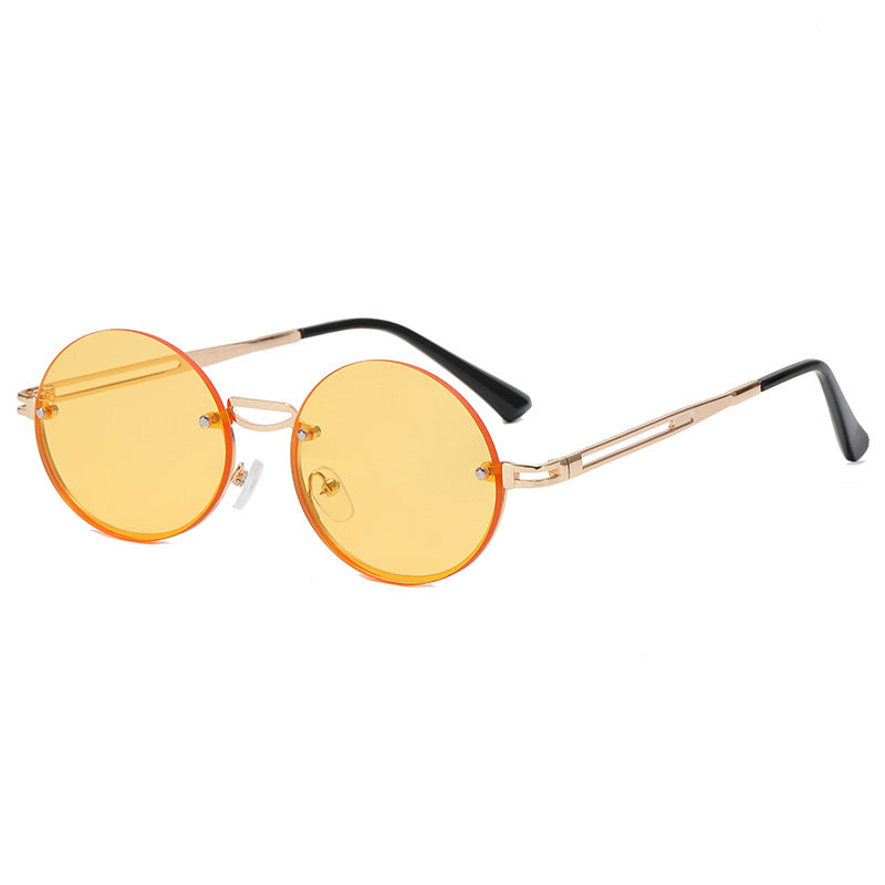 Damen runde Sonnenbrille mit feinem Metallrahmen Karnz