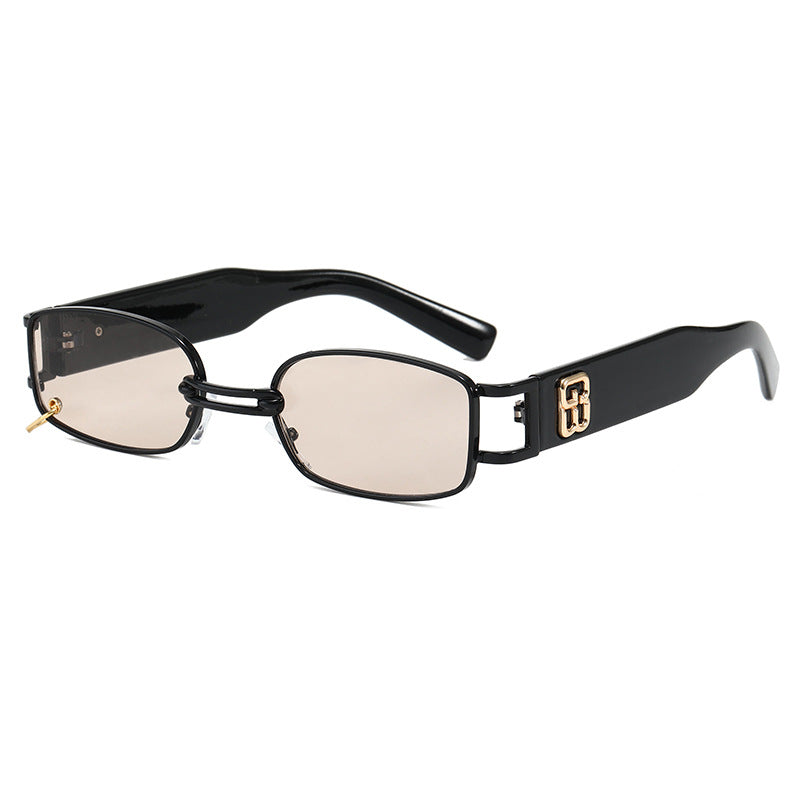 Modische Sonnenbrille mit Einzigartigem Rechteckigem Rahmen Karnz