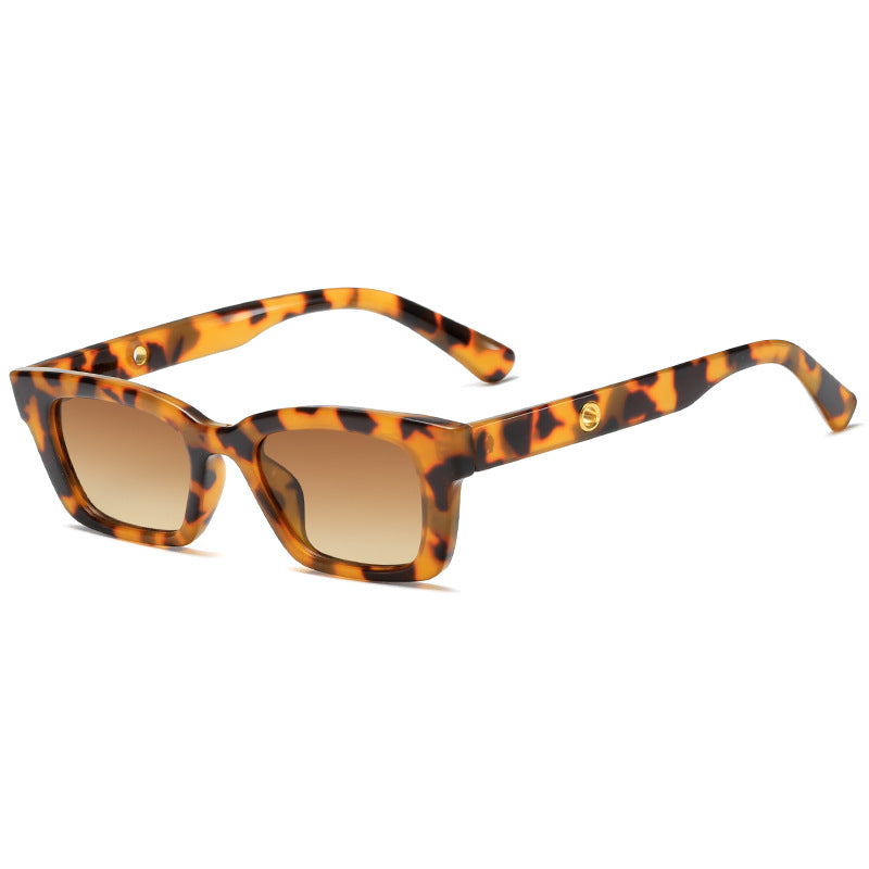 Damen trendige quadratische Sonnenbrille im Vintage-Stil Karnz