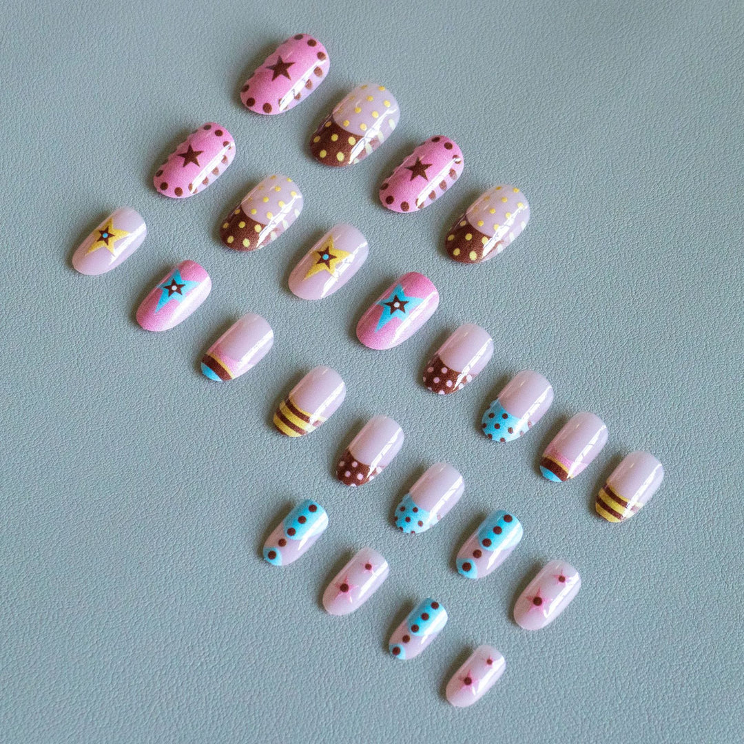 Kreatives Star-Design Nagelkunstset