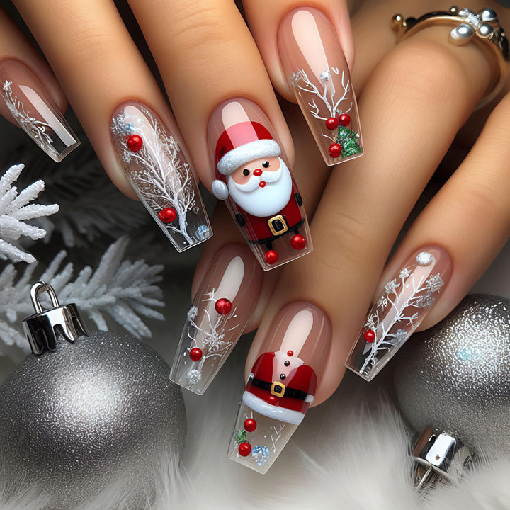 Kunstnägel Im Festlichen Weihnachtsdesign Karnz