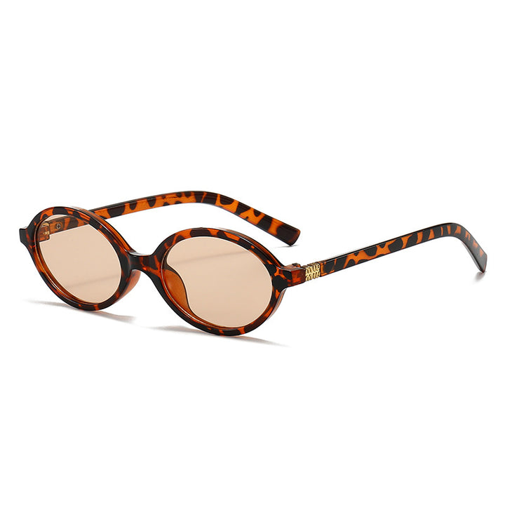 Vintage Oval Frame Sonnenbrillen
