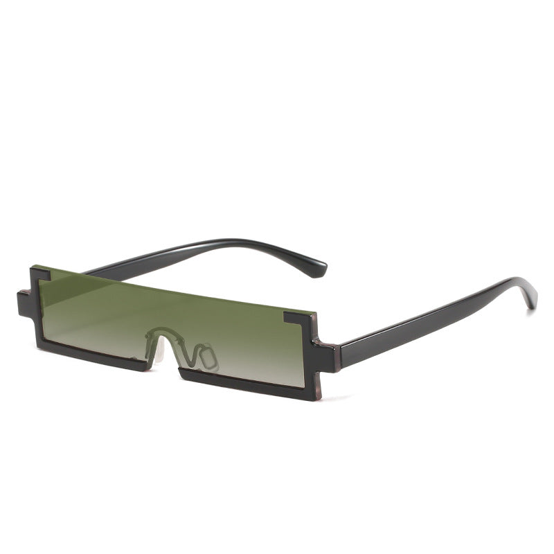Damen futuristische Sonnenbrille mit einzigartigem geometrischem Design Karnz