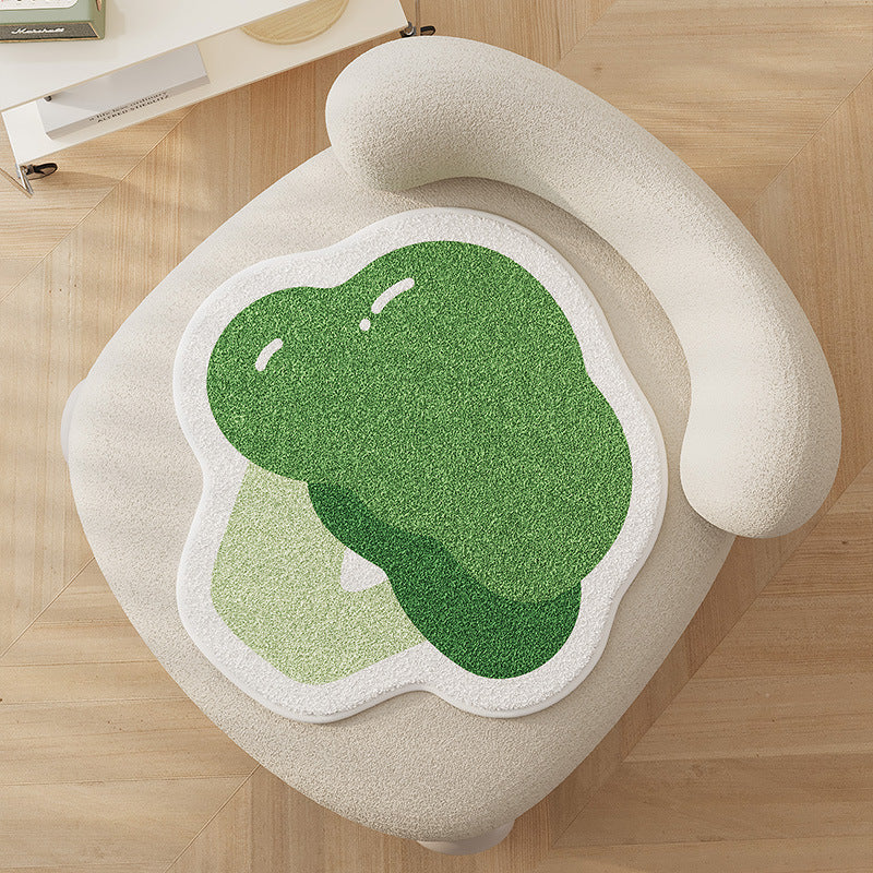 Acorn-Shaped Plush Chair Seat Cushion Pad with High-Pile Tufted Surface