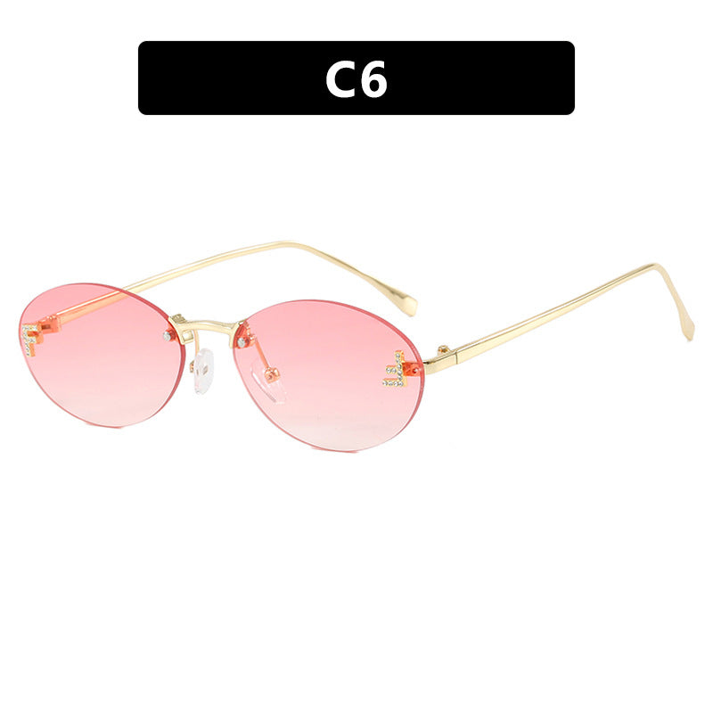 Damen modische Sonnenbrille mit eleganter, verspiegelter Gläserfront und filigranem Metallrahmen Karnz
