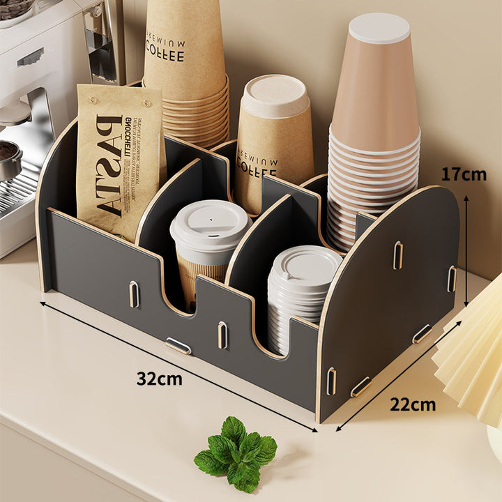 Mehrstufiger Küchenarbeitsplatz Kaffee-Station Organizer mit modularen Trennwänden