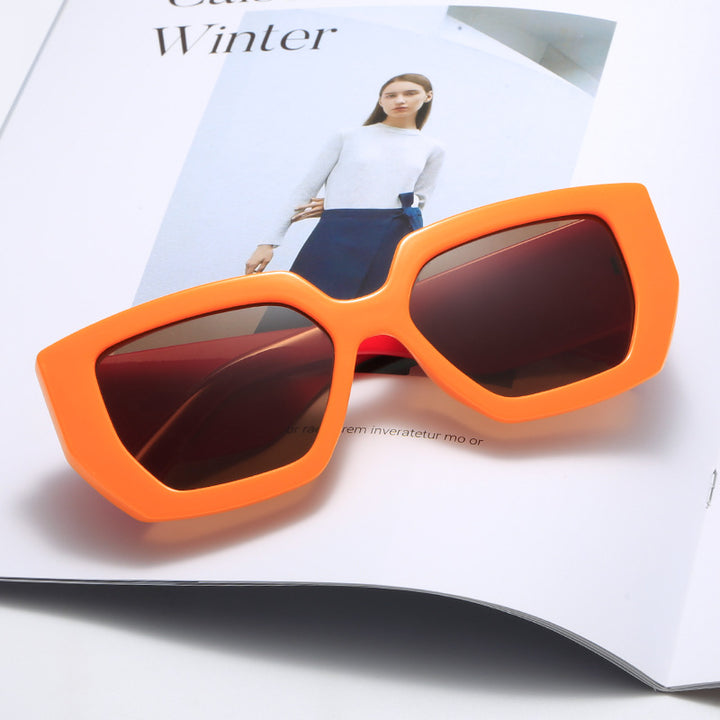 Damen Extravagante Geometrische Sonnenbrille Karnz