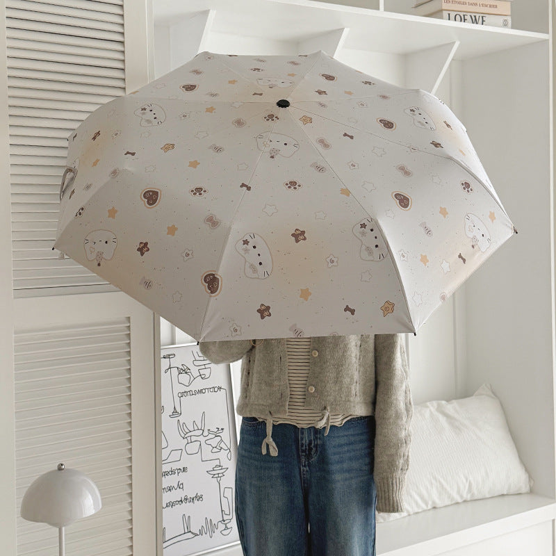 Damen Faltbarer Regenschirm mit charmantem Tierdesign Karnz