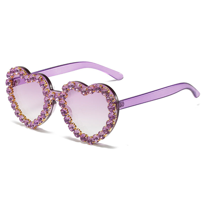 Herzförmige Glamour Sonnenbrille Karnz