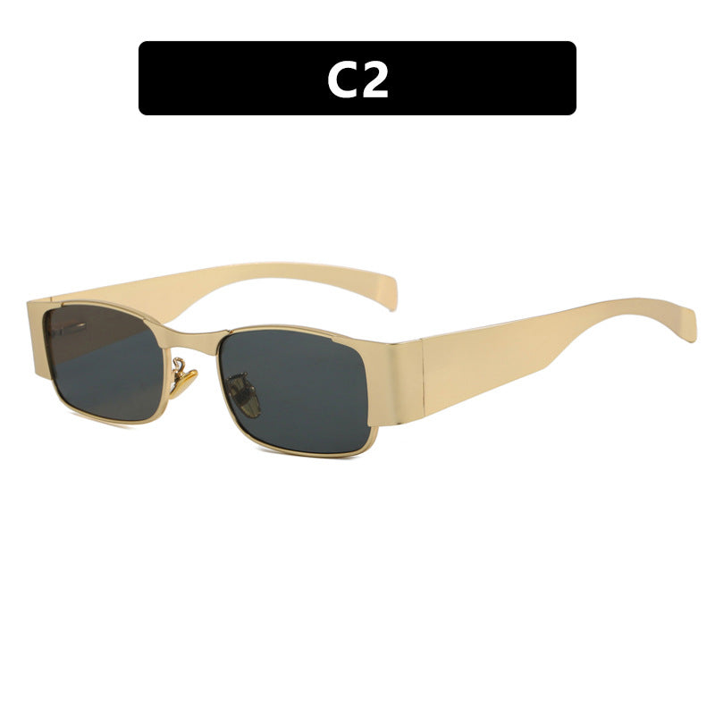 Damen modische rechteckige Sonnenbrille mit eleganten Gläsern Karnz