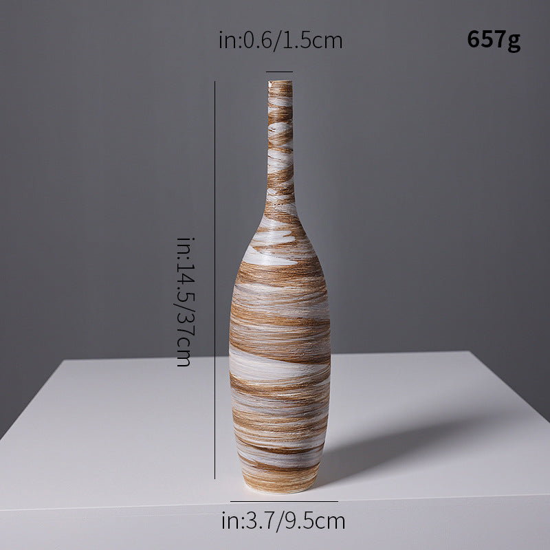 Künstlerische Spiraldesign Keramikvase Karnz