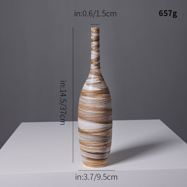 Künstlerische Spiraldesign Keramikvase Karnz