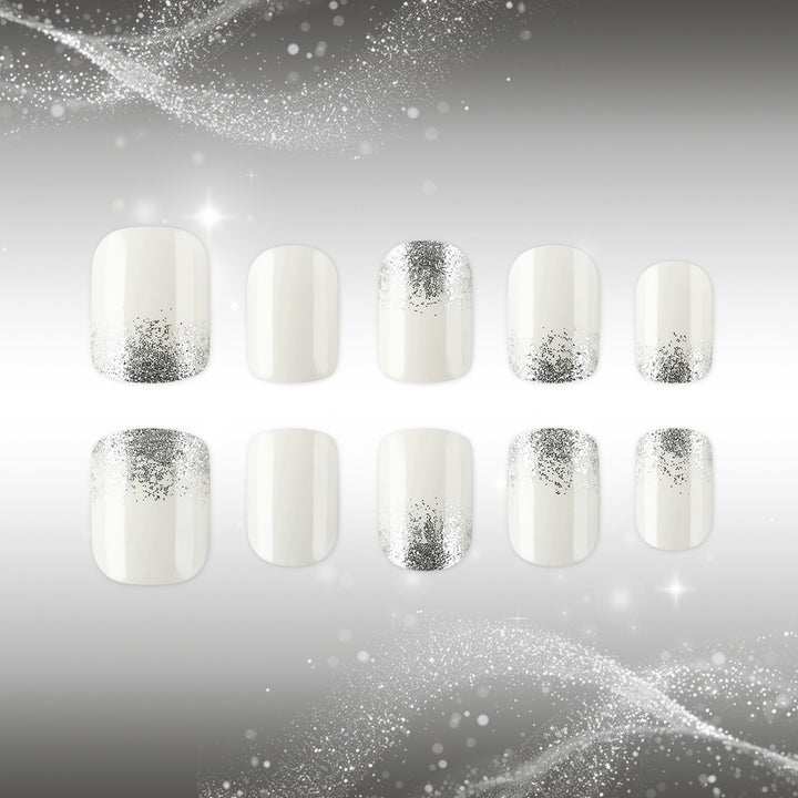Elegantes Glitter-Spitze Nail Art Set Karnz