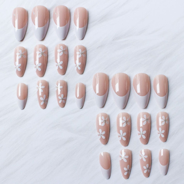 Elegantes florales Tipp Acryl-Nagelkunst-Kit