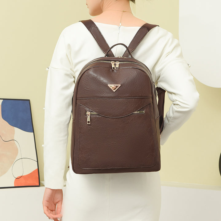 Elegante Faux Leder Rucksack Karnz