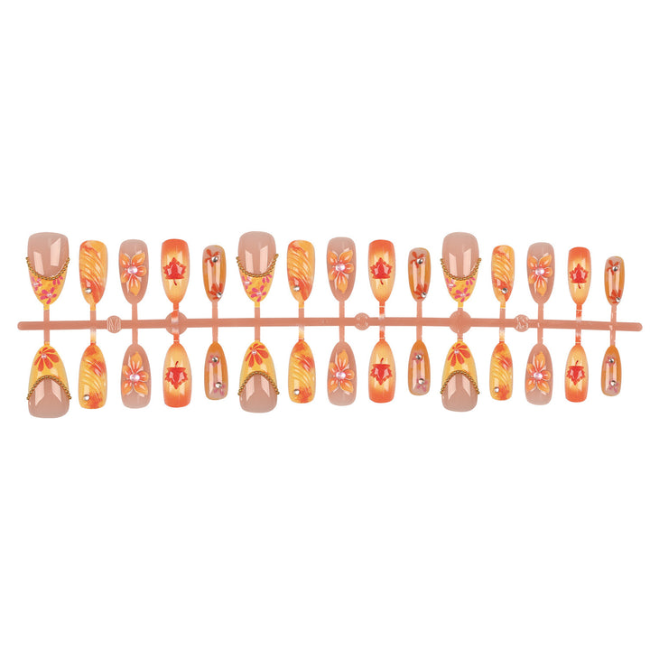 Blumeninspiriertes Press-On Nagelkunstset