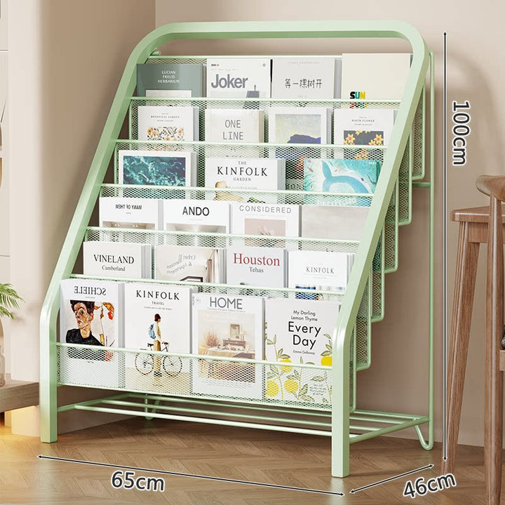 Schräge gestufte Netzboden Buch- und Zeitschriftenständer