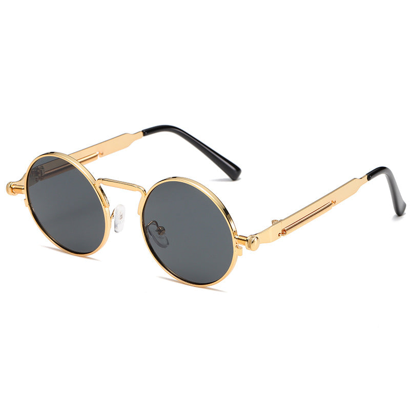 Damen Modische runde Sonnenbrille mit präzisem Metallrahmen Karnz