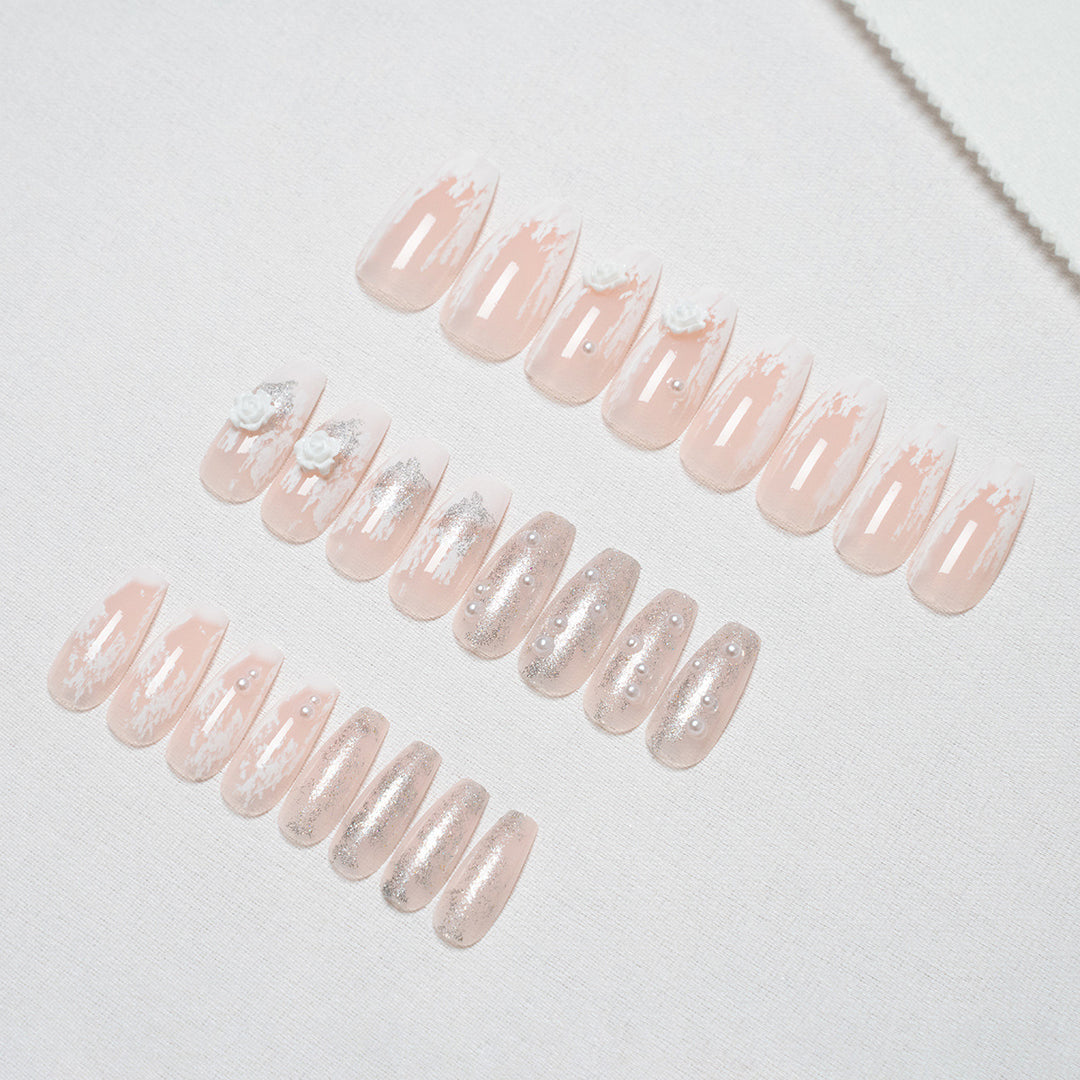 Exquisite Floral Press-On Nägel