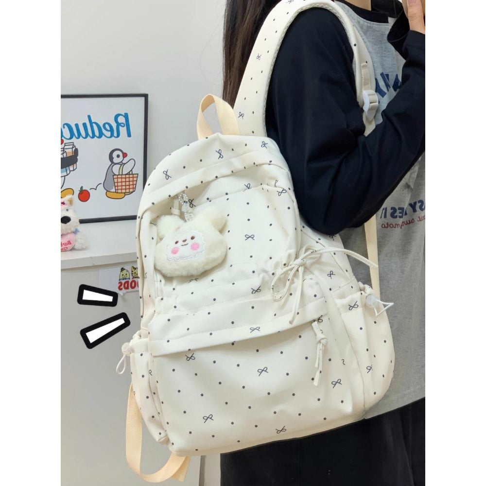 Stylische Polka Dot Freizeit Rucksack Karnz