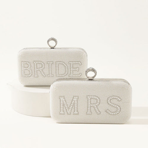 Hochzeitsabendtasche mit Kristallverzierung