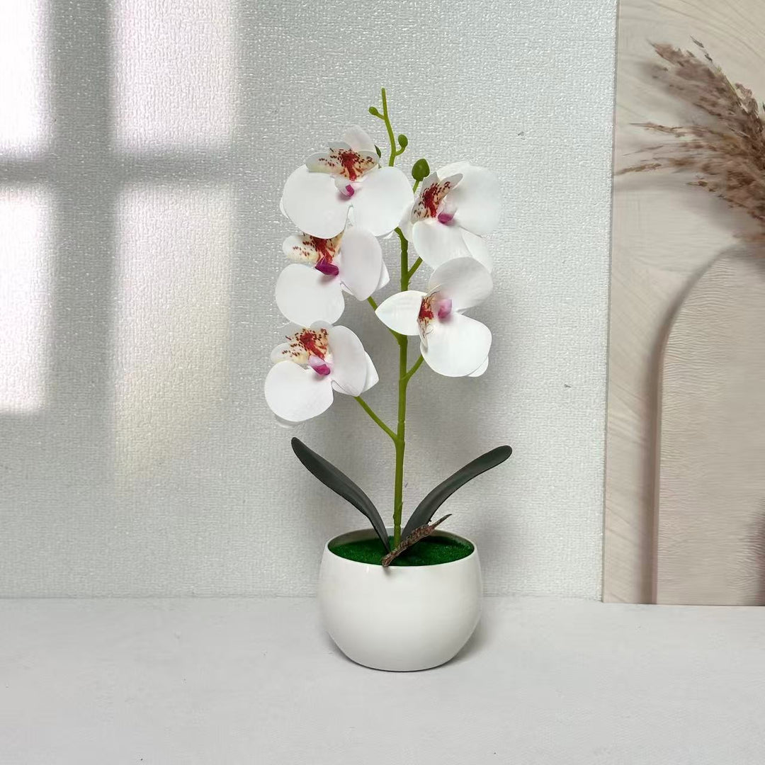 Realistische künstliche Orchideenpflanzenarrangement für die Innendekoration
